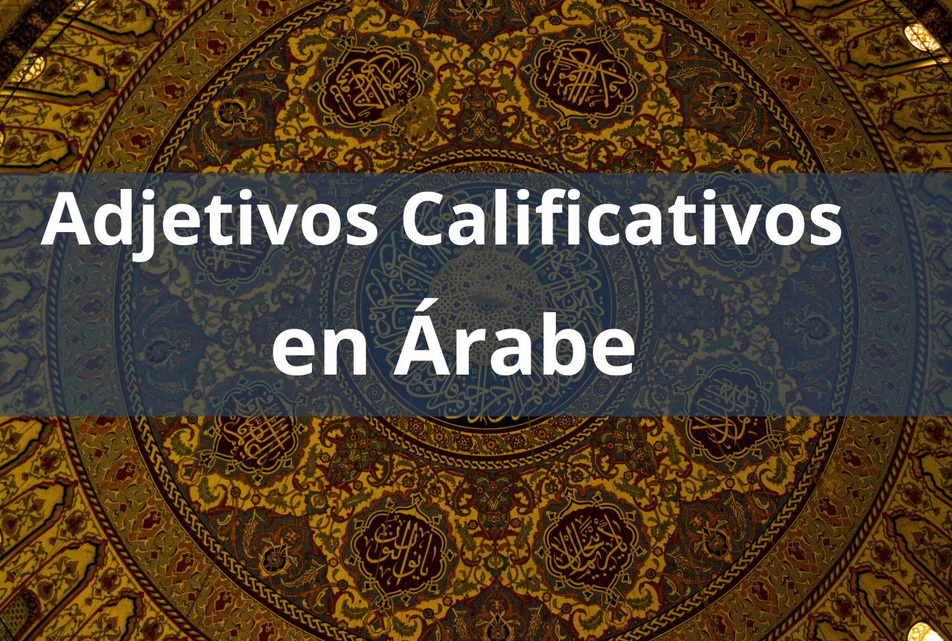 adjetivos en arabe